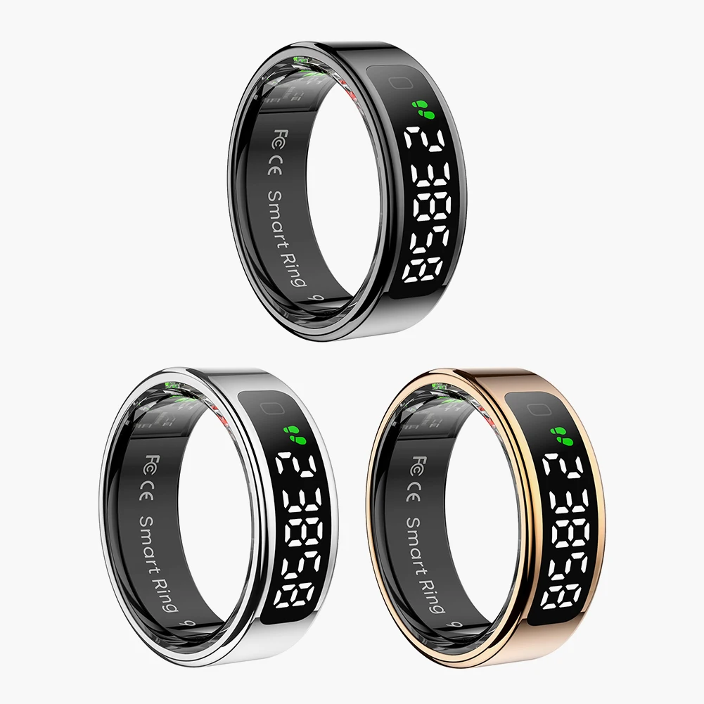 

R11 Smart Ring Wireless Charging Health Manager Heart Rate Blood Oxygen Monitor Ring Fitness & Sleep Monitor for Android & iOS