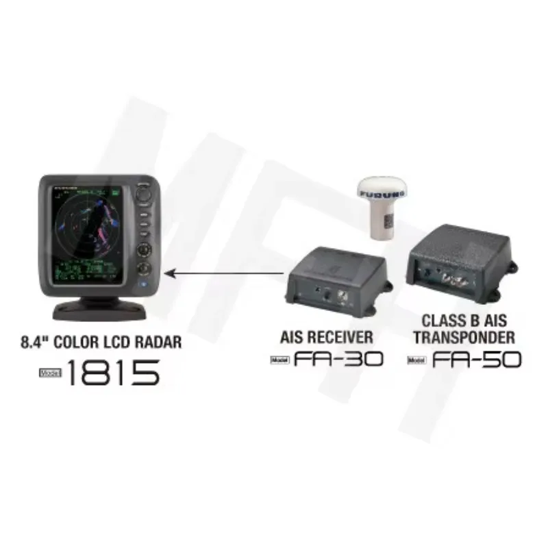 STT FURUNO Japan Furno 1815 Marine Radar 8.4 Inch LCD 36 Nautical Miles Range 4KW Power Disc Antenna HDPE Material for Marina Us