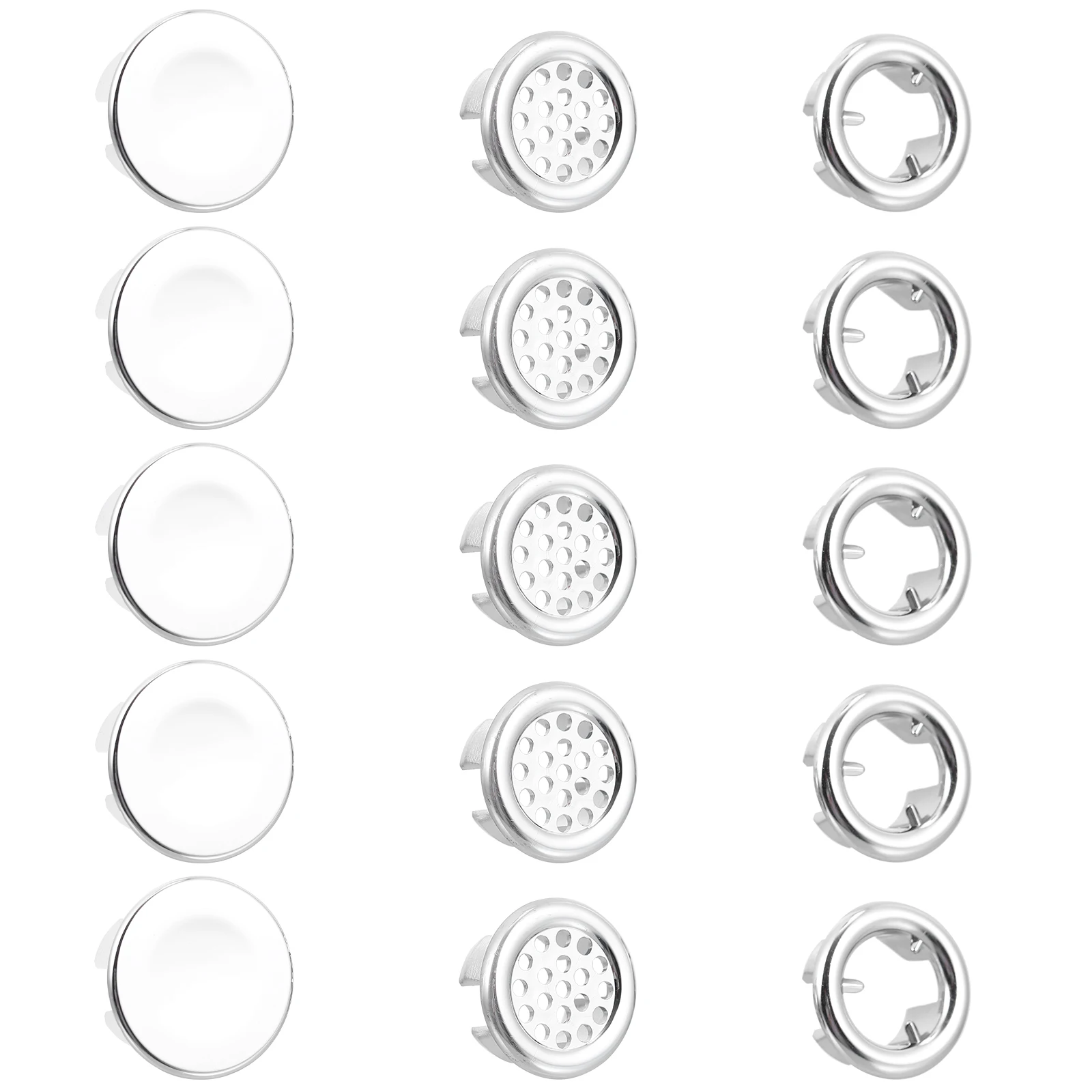 

15pcs Plastic Hole Cover Decorative Wash Basin Bath Sink Drain Overflow Ring Bathroom Sink Accessories Long Service Life Easy