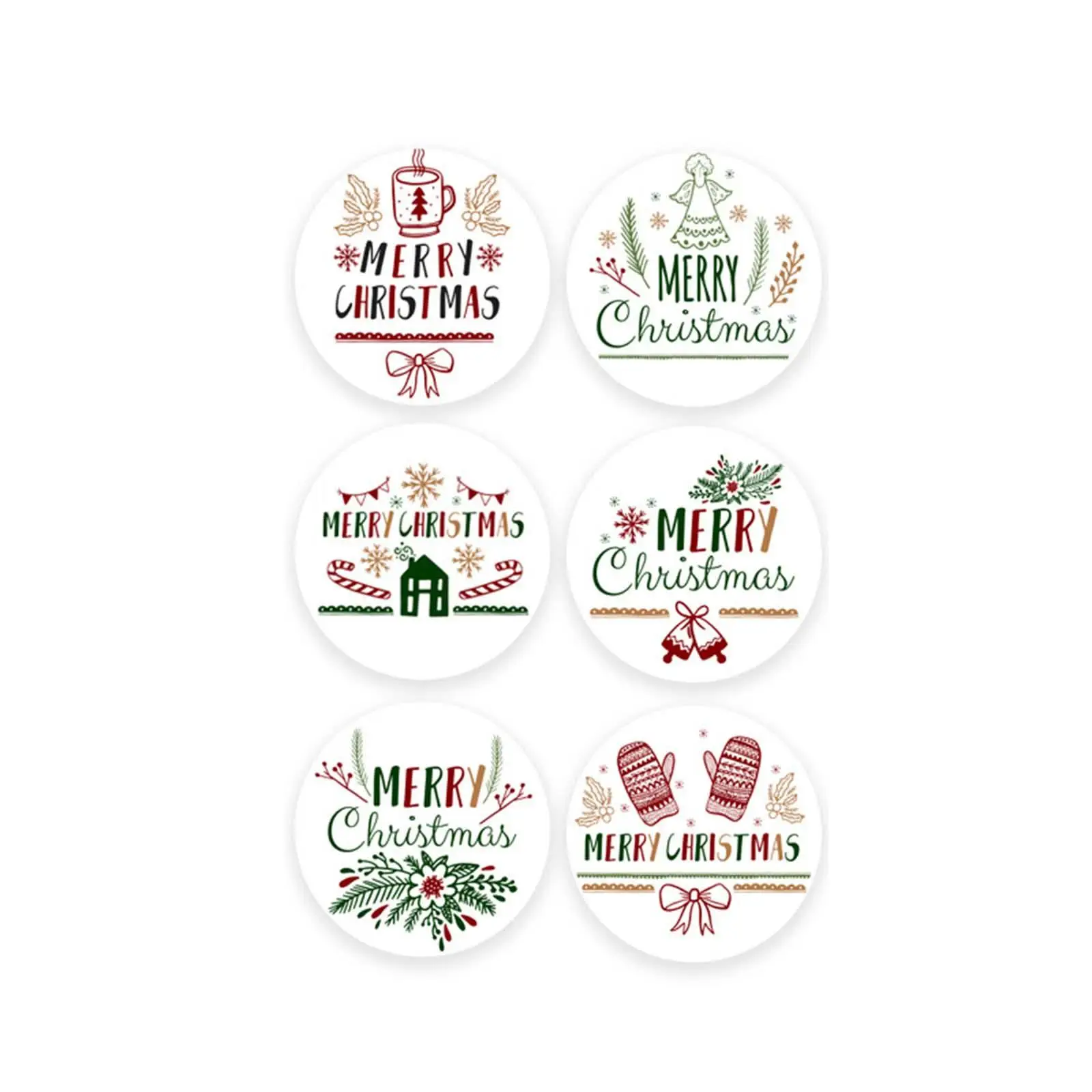 

Small Stamp Envelope Christmas Stickers PVC 1.5inch Label Decals for Holiday Name Tags Seal Making Handmade Card Desk Gifts