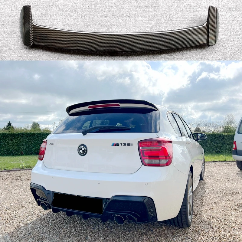 

For Bmw F20 F21 1 Series 1ER Hatchback 120i 118i 116i Roof Spoiler 2012 to 2019 year Rear Roof Wing By Carbon Fiber Glossy