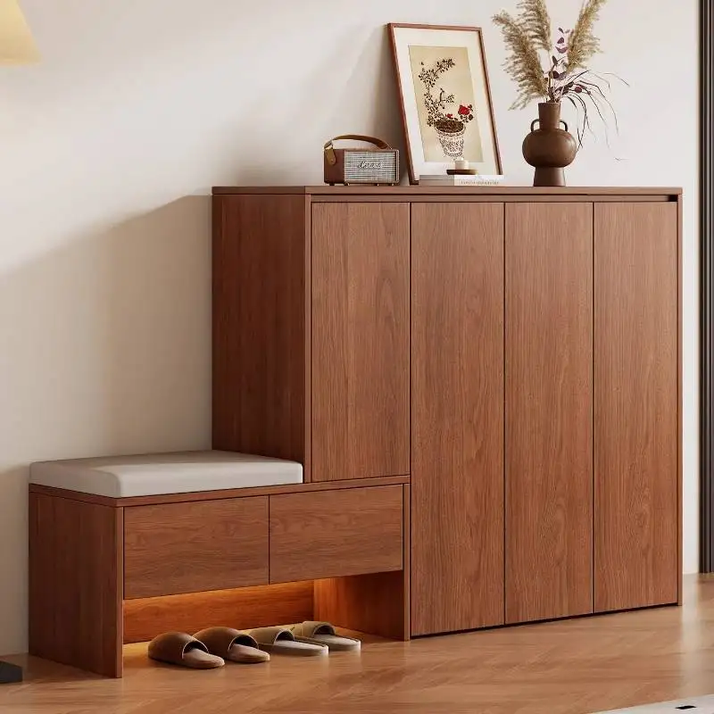

Minimalist Accessories Shoe Rack Entryway Nordic Entrance Corner Shoe Cabinet Corridor Wooden Organizador De Zapatos Furniture