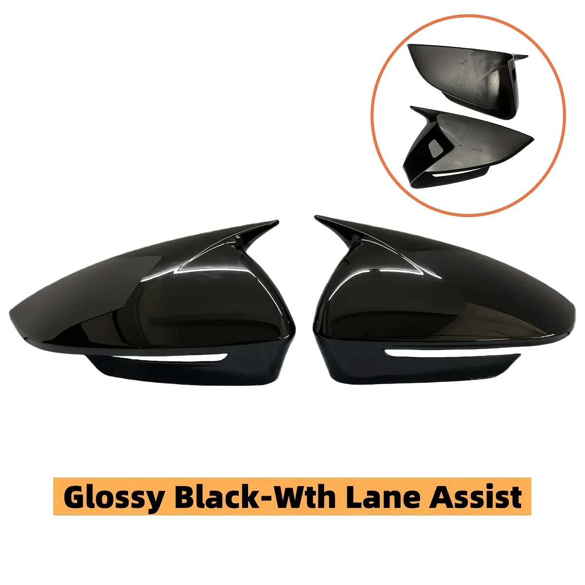 Auto-Spiegelabdeckung für VW Tiguan MK3 2025+ ID.4 ID.5 Nur für LHD Glänzend Schwarz/Carbon-Look Zierleiste Aufkleber Zubehör – Detail 5