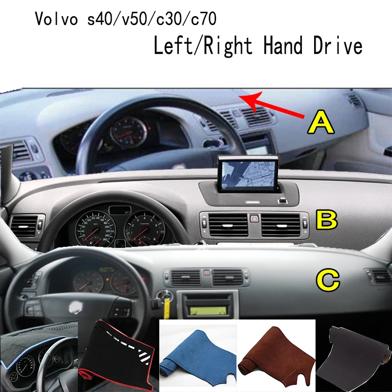 

For Volvo s40/v50/c30/c70 Accessories Dashboard Cover Instrument Panel Dash Mat Dashmat Protective Pad