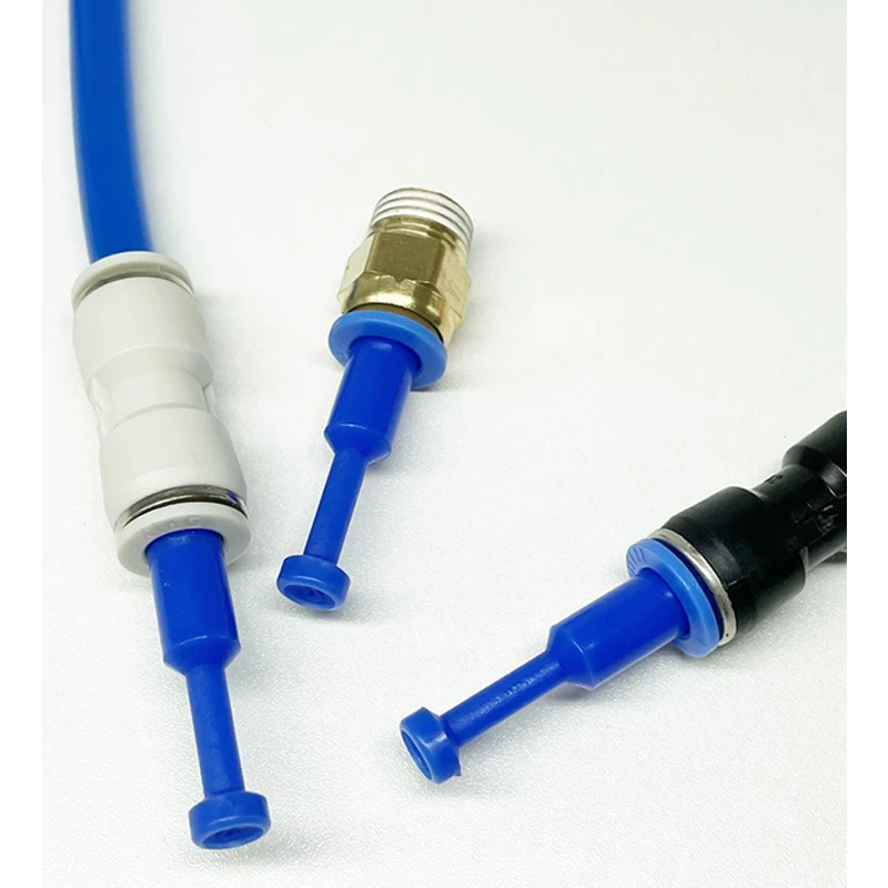 2PCS Blue Nylon Pneumatic Blanking Plug Hose Tube Push Fit Connector Air Line PP4, PP6, PP8, PP10, PP12