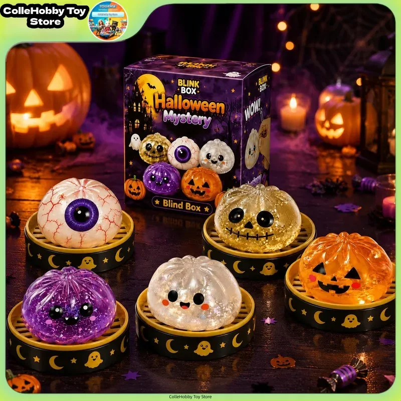 ハロウィンクリエイティブスクイッシーバン-スクイーズトイ-ソフトラバー-ストレス解消-フィジェット感覚玩具-コレクタブルデスクトップオーナメント-面白いギフト