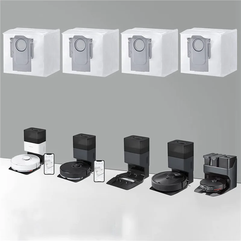 A44T Dust Bag For Roborock Q5+ S7 Maxv Ultra Robot Vacuum ,3L Large Capacity Acuum Bag Compatible(12PCS)