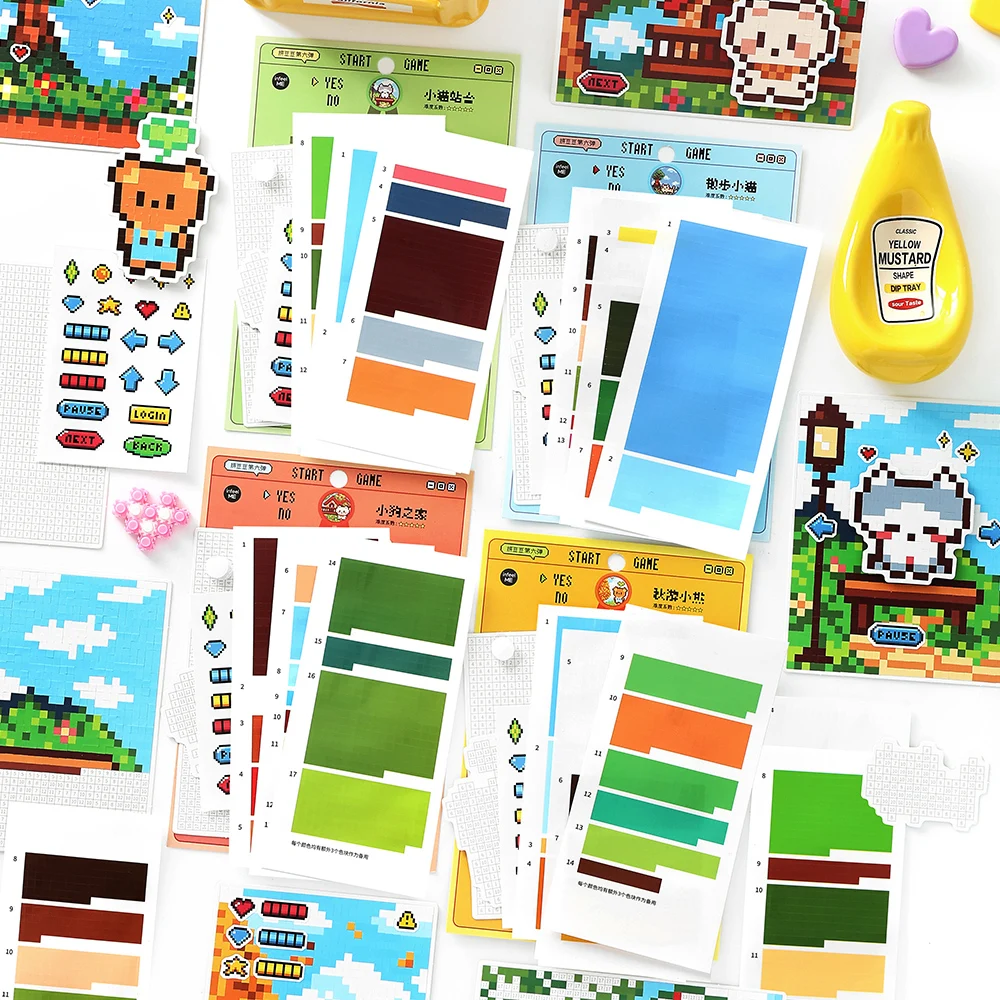 بطاقة عاشق 6 قطعة [سلسلة Bead Beans 6.0] بسيط اشي الخريف نزهة الدب المشي القط المجلات كتاب ملصقات سكرابوكينغ