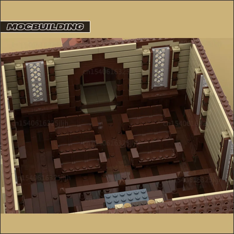 Klocki konstrukcyjne Kościół Zachodni Moc Słynny Zamek Architektura Technologia Cegły DIY Model do Składania Kreatywna Kolekcja Zabawki Prezent