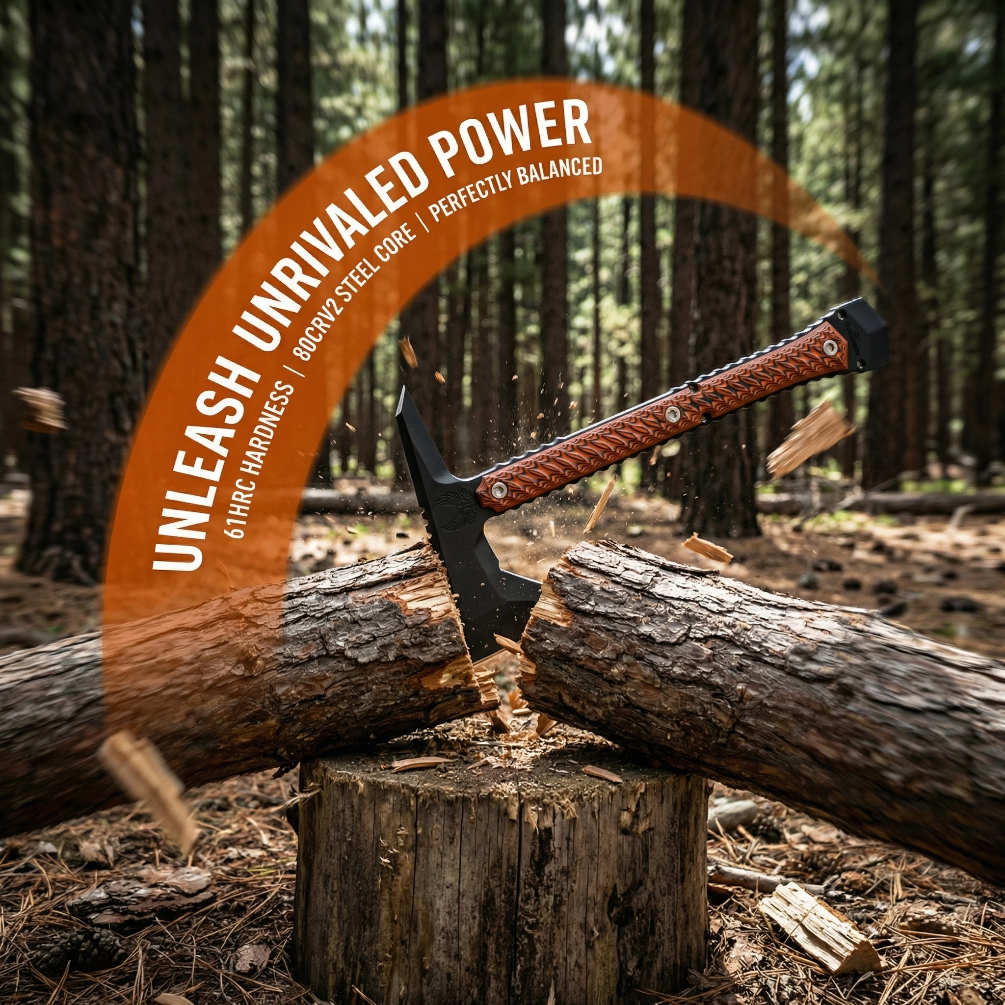 RMJ - Destroyer Axe Ragnarok, a forest logging axe, made of 80crv2 special steel, an emergency tool for exploration