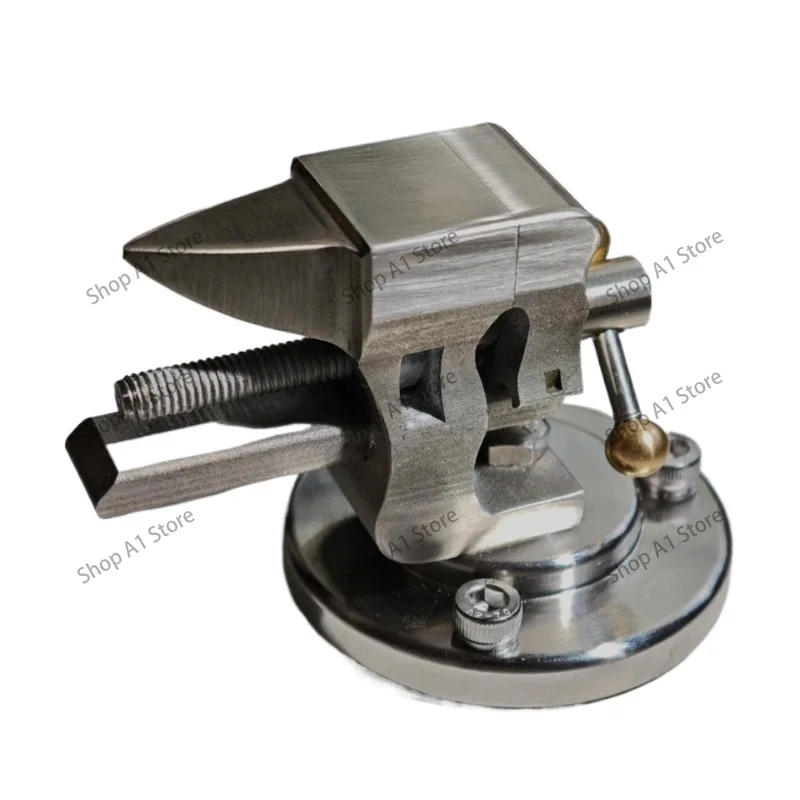 1 Inch Mini Bench Vise with Anvil, 304 Stainless Steel Small Vice, Handcraft Watch Repair Tool, Metalwork Anvil