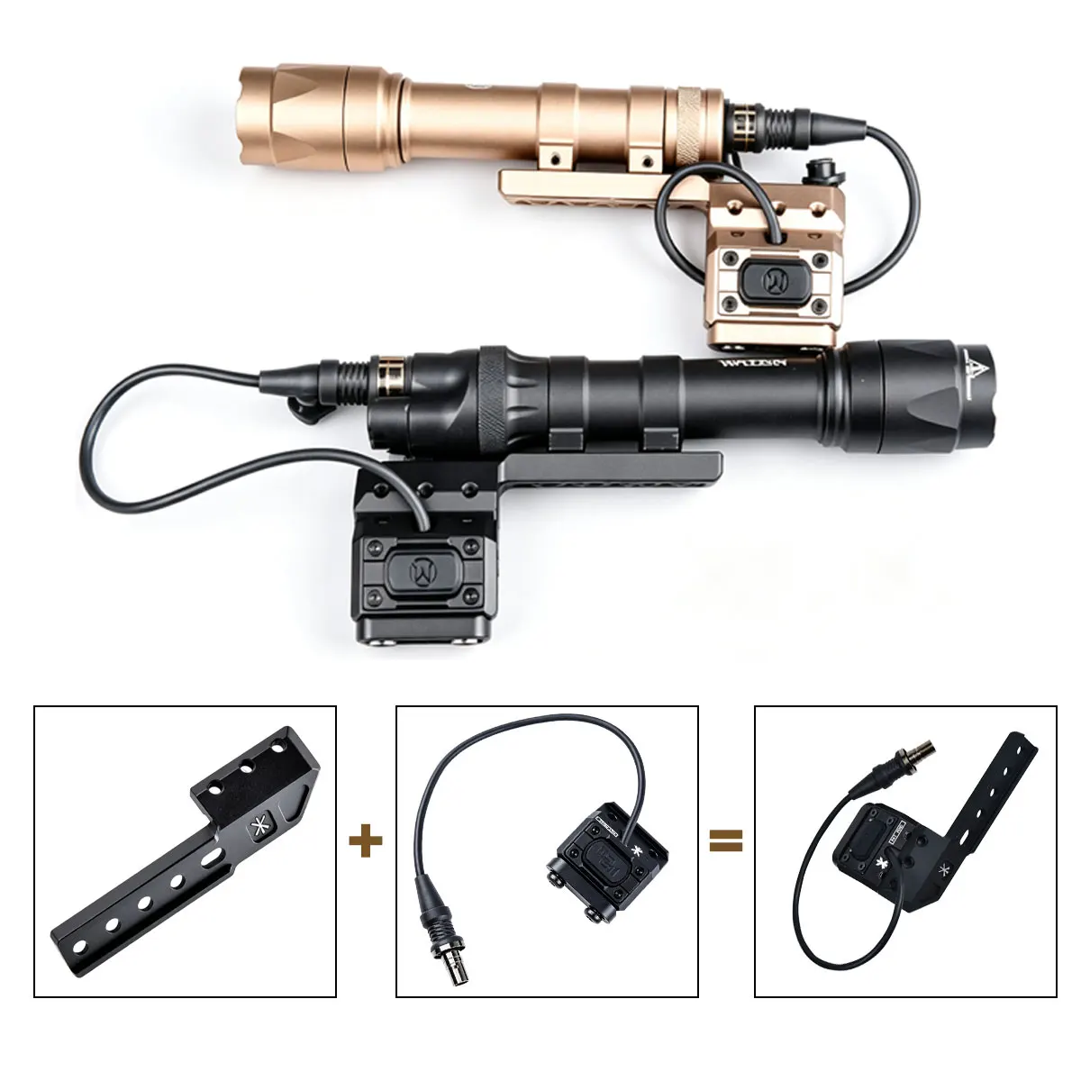UNITY – lampe torche tactique avec interrupteur à distance, support décalé 20mm Picatinny pour Surefire M600 M300 M600C M300C