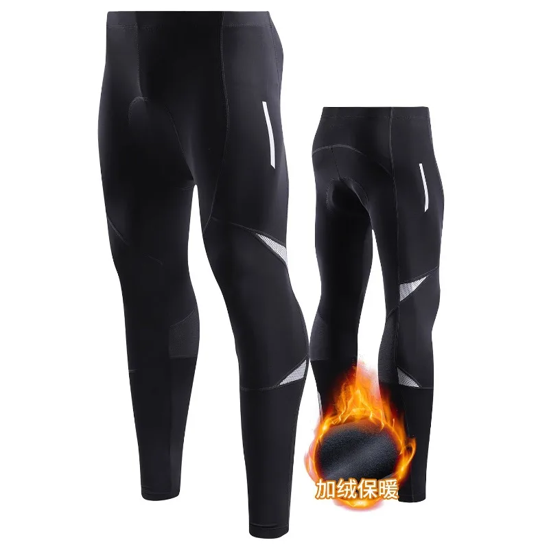 New autumn and winter men's fleece riding pants for warmth, windproof and cold proof riding, warm pants, cropped pants