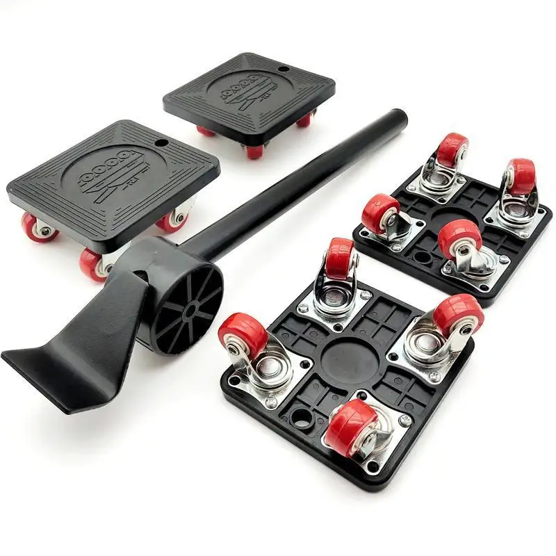 Heavy Furniture Mover Dolly Set with Lifter 360° Rotation 5-Wheel Furniture Dollies Heavy Stuff Moving Tool Set Kitchen Cabinet image 6