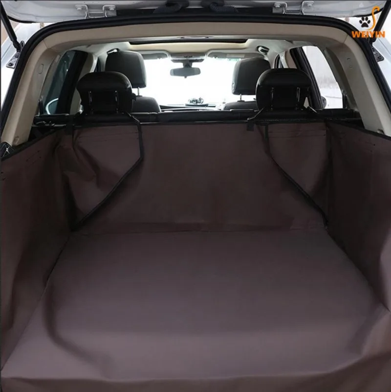 Luxury Pet Car Cover Waterproof Dog Trunk Mat Cargo Liner Cover Car Trunk Protector Back Seat Cover For SUV Pet Carrier YGB01