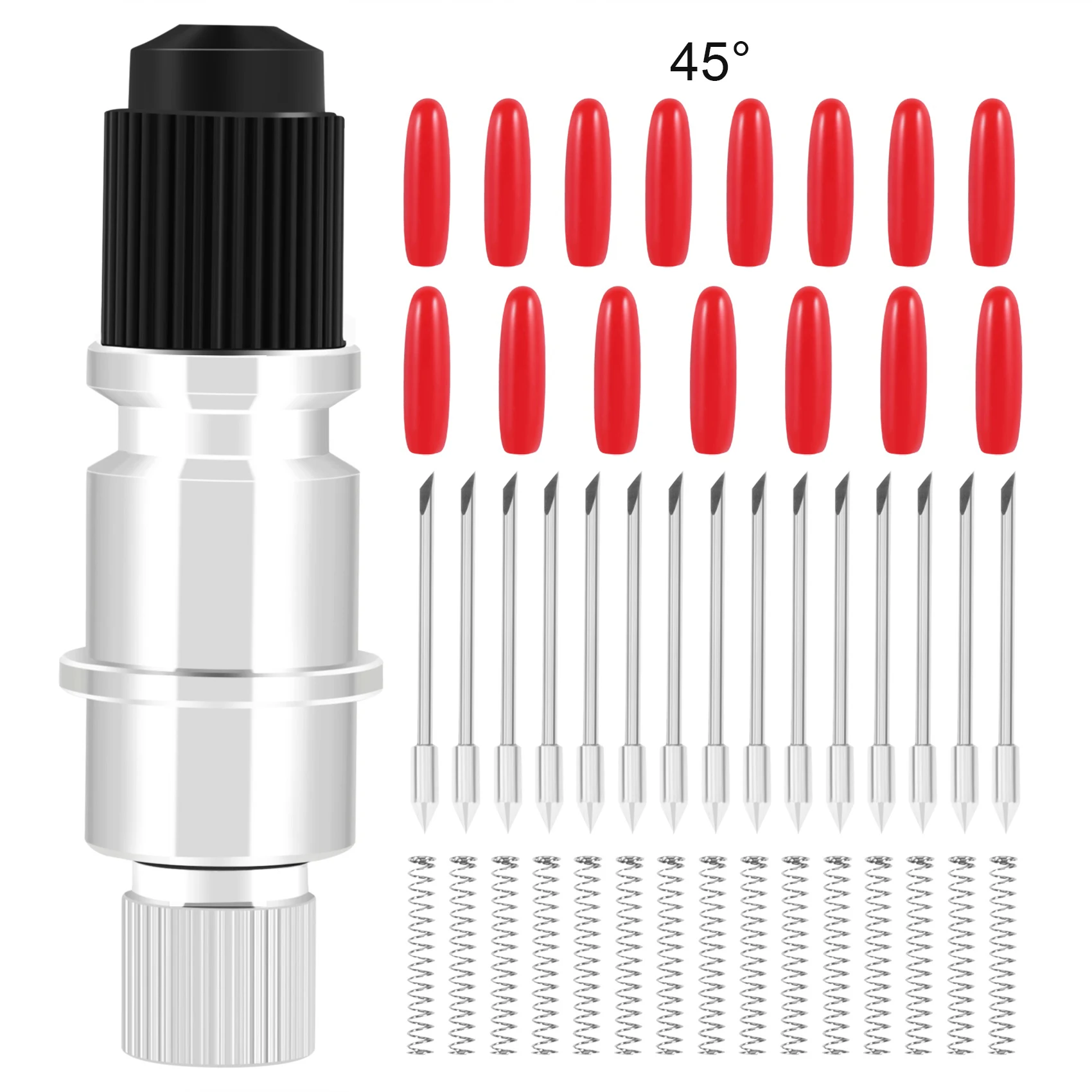 Elevata durezza per Graphtec CB09 Silhouette Cameo Holder + 15Pcs lame Plotter da taglio in vinile 45 gradi