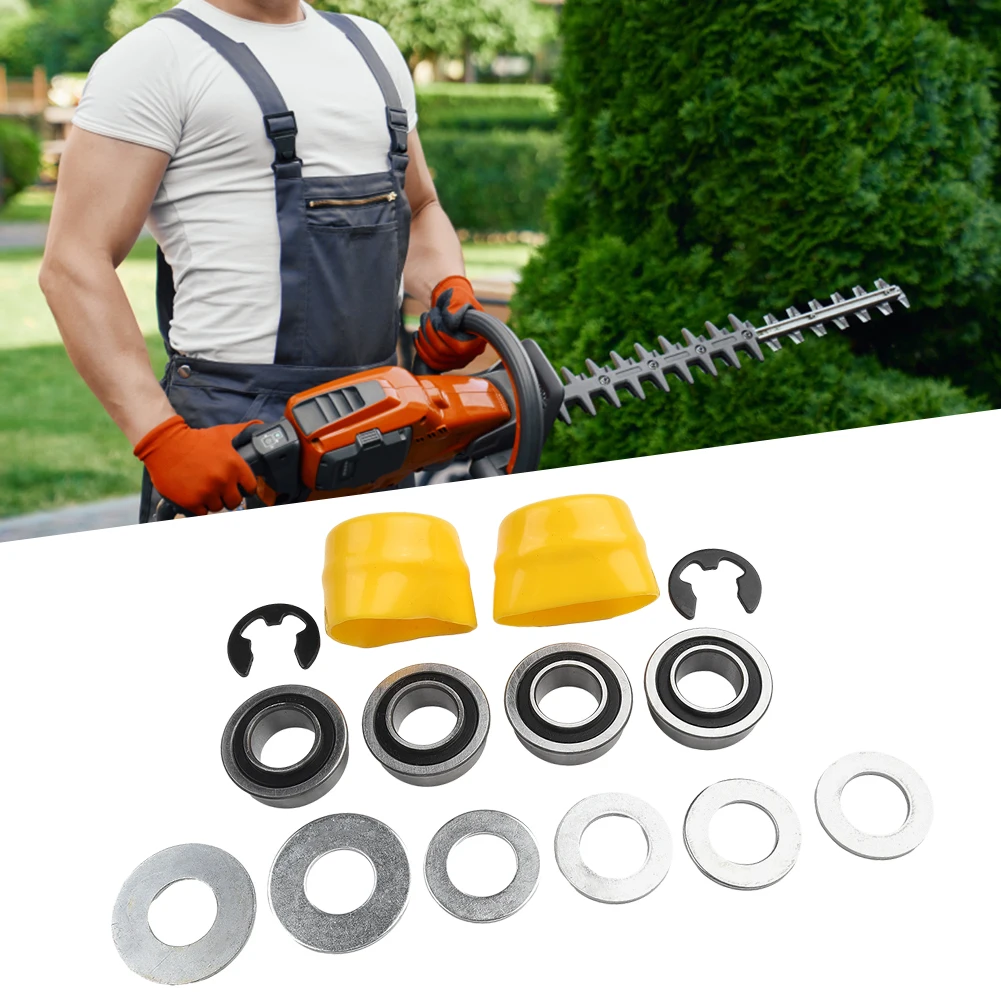 Lawn Mower New Hubcaps Sealed Flanged Wheel Bearings Fixing Washers Hub Cap Kit L100 M14338 Switch Wheel Bushing