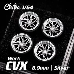 1/64 Wheels Chika Work CVX CVD Modified Wheels Polished Edge Metal Rims Stance Wheels