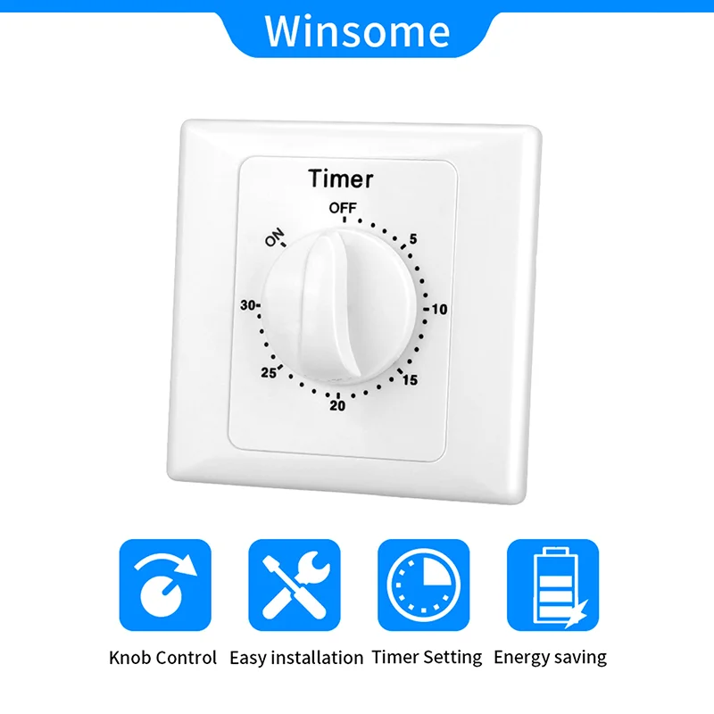 Interruttore orario Prese interruttore luce Conto alla rovescia Interruttore 220-250V Interruttore di controllo timer digitale Piastra di copertura presa