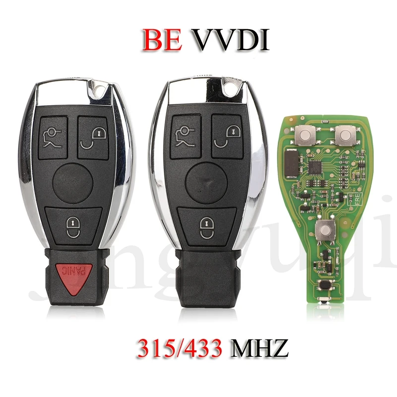 

jingyuqin BE VVDI Remote Car Key For Benz 315/433Mhz V1.5 PCB Improved Version Smart Key MB BGA