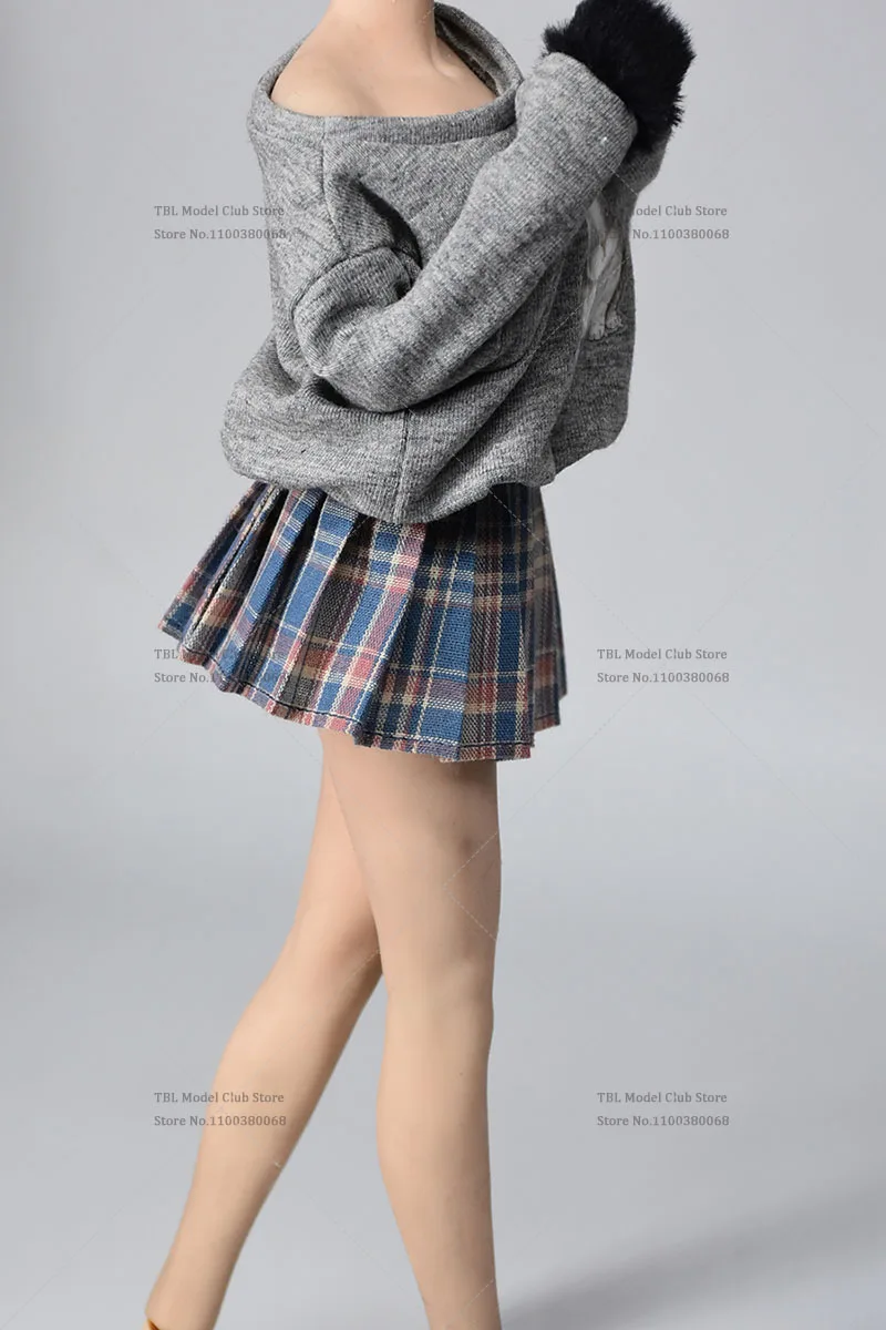 1/6 مقياس المألوف تنوعا الحلو طالب عادية مطبوعة هوديي مطوي تنورة مجموعة صالح 12 "أنثى عمل الشكل الجسم نموذج