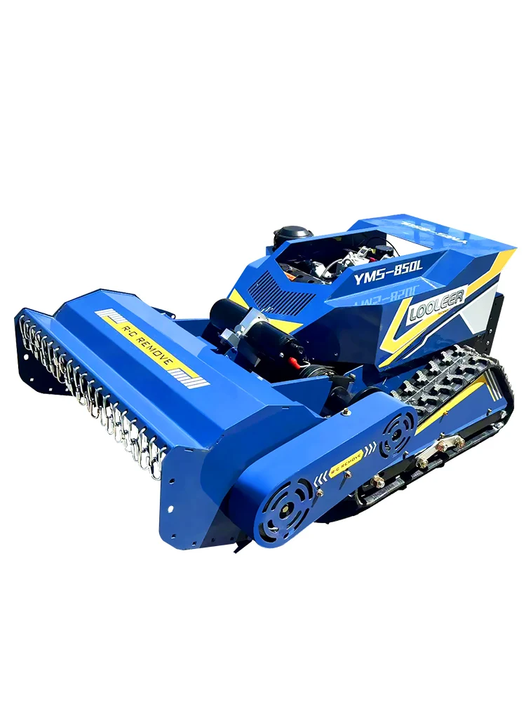 Customized Self Propelled 800mm 1000mm Rc Remote Control Automatic Robotic Forest Mulcher Slope Flail Lawn Mower