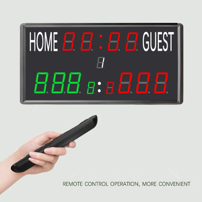 2025 Professional Indoor Basketball Hoop Scoreboard LED Timer Sports Basketball Badminton for Court Use with Remote Control