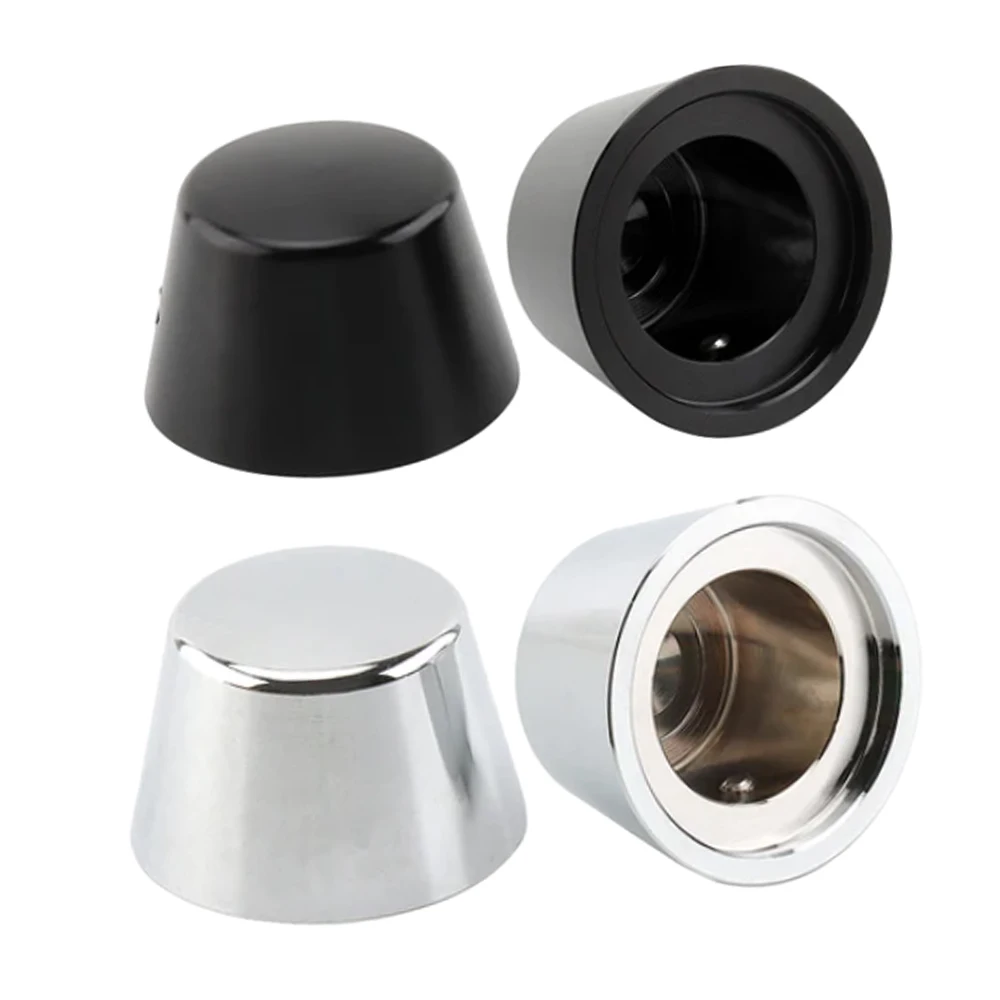 

2Pcs Motorcycle Front Axle Nut Cover Caps Chrome/Black for Harley Touring Road King Road Electra Street Glide Softail Fatboy