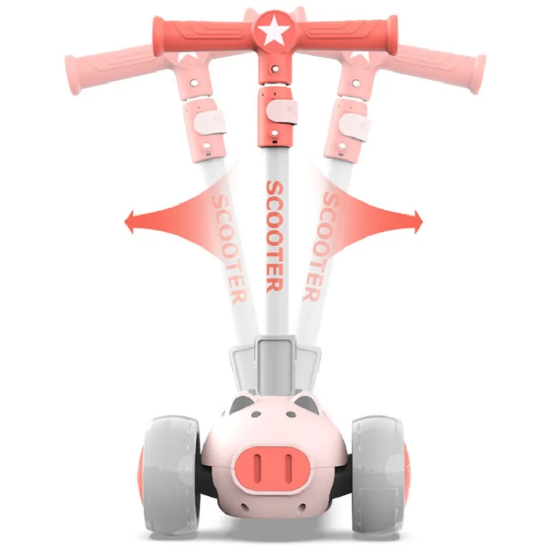 LazyChild-patinete plegable para niños, patinete con pedal silencioso tres en uno, ajustable, de seguridad, 2023