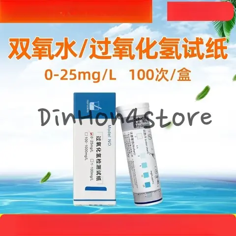 Hydrogen peroxide test strips for rapid determination of residual hydrogen peroxide concentration reagents