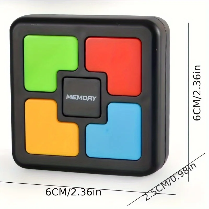 Handheld Memory Game with Lights & Sounds - Educational Brain Teaser Toy for Youngsters,