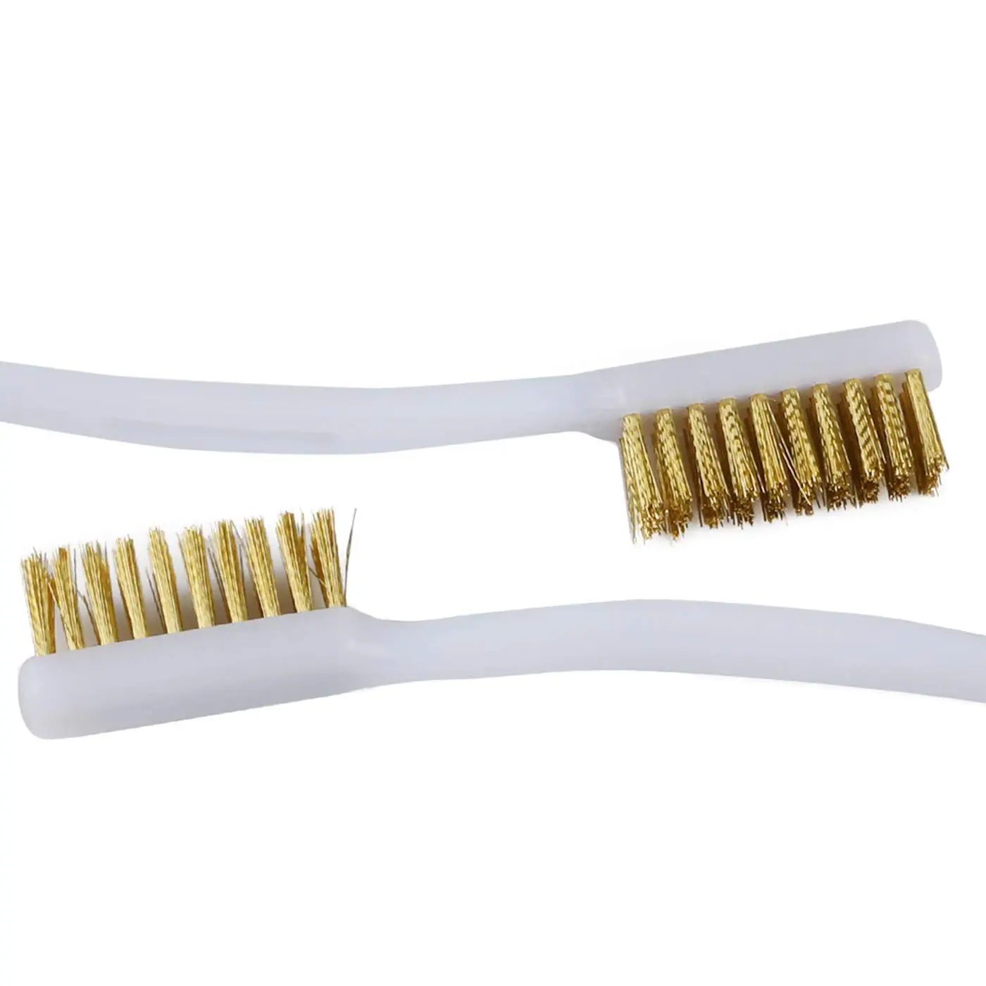 3D Printer Nozzle Cleaning Brass Wire Toothbrush Tool Brass Brush Handle Hot End Cleaning Toothbrush (2Pcs)
