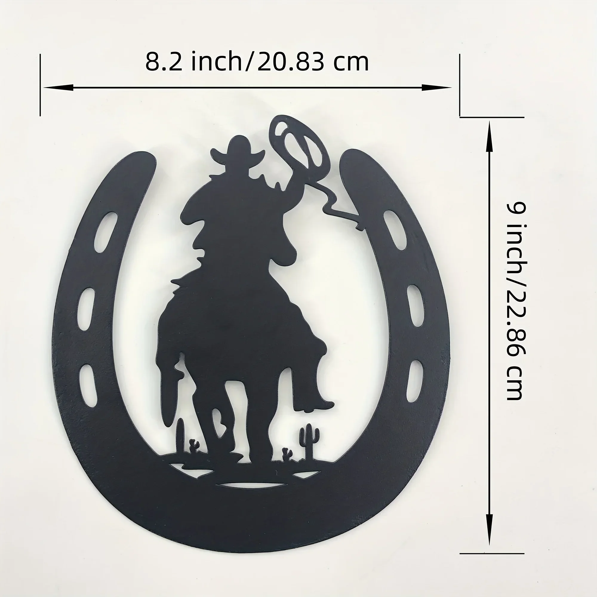 

Hello Young Horseshoe Metal Home Art Decor with Cowboy Western Rustic Style Horse Shoes Decoration Wall Hanging Living Room Coun