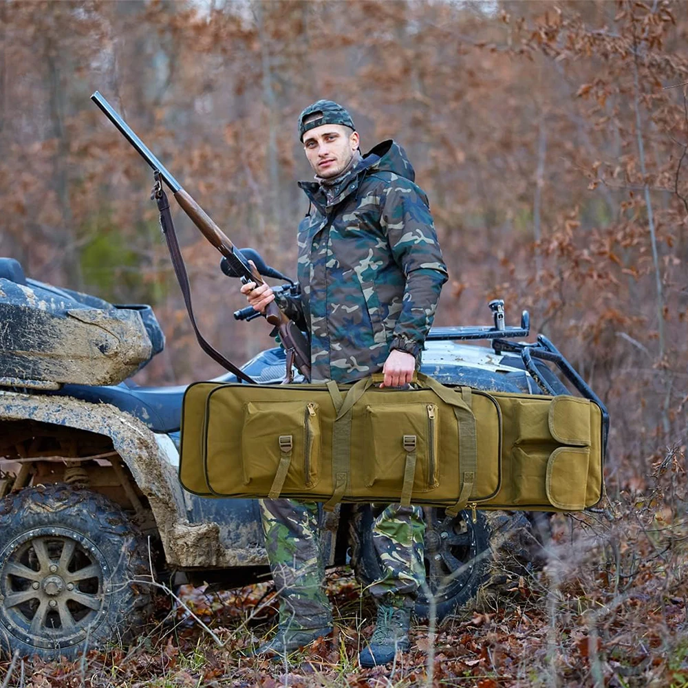 Bolsa de Rifle doble de 1M/1,2 M, bolsa suave para pistola, mochila portátil para escopeta, almacenamiento de armas de fuego, Camping al aire libre