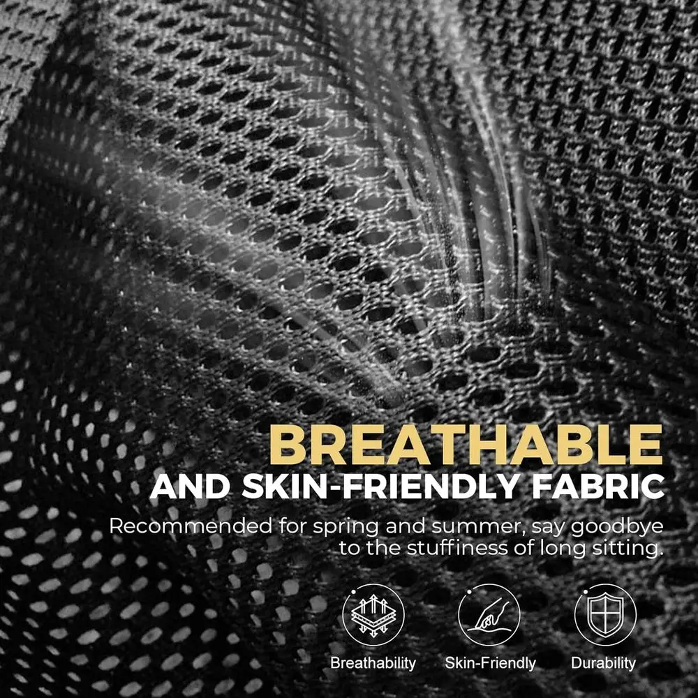 Gaming Chair with Mesh Back, Ergonomic Office Chair with Footrest, 90-135° Reclining Game Chairs for Home Office, Big and Tall C