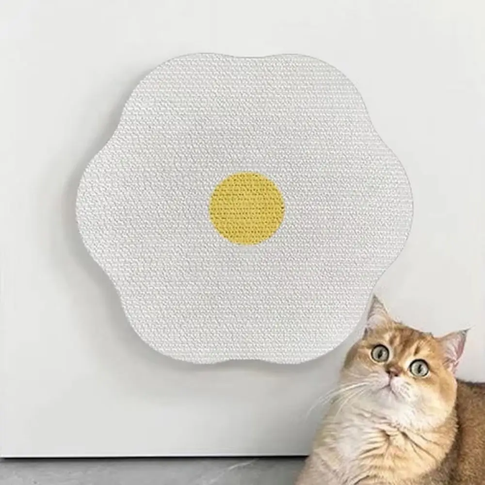 

Flower Shape Cat Scratching Board Wall Mounted Detachable Cat Nail File Scratcher Wear-resistant Space Saving