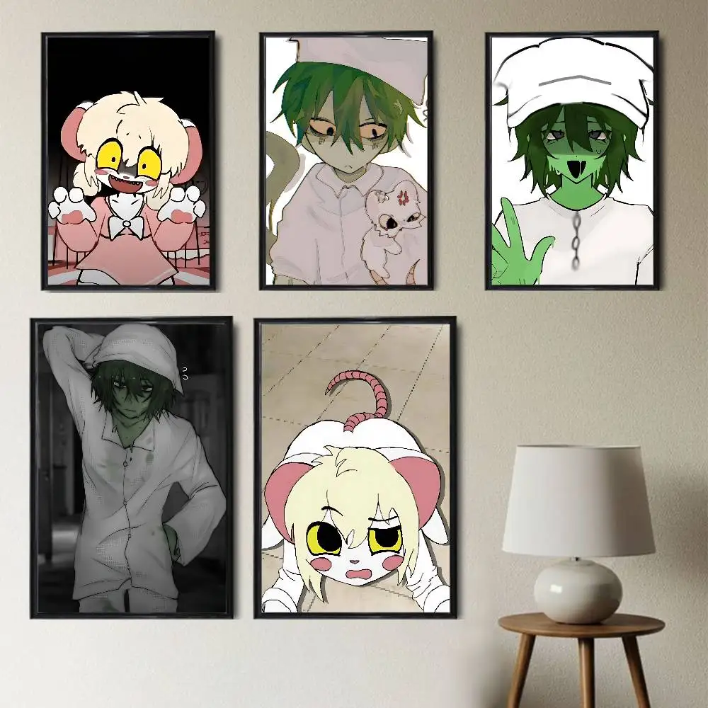 

CUTE Lorna TM Damm Terrible Mouse Poster Prints Wall Art Painting Picture Gift Living Room Bar Restaurant Dec Sticker Large