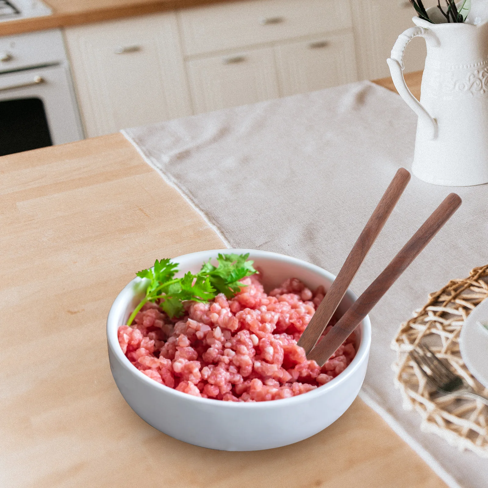 

2pcs Wooden Filling Spoon For Dumpling Wonton Stuffing Mixing Stir Stick Kitchen Tool Diy Flour Prep Ravioli Pie Spreader