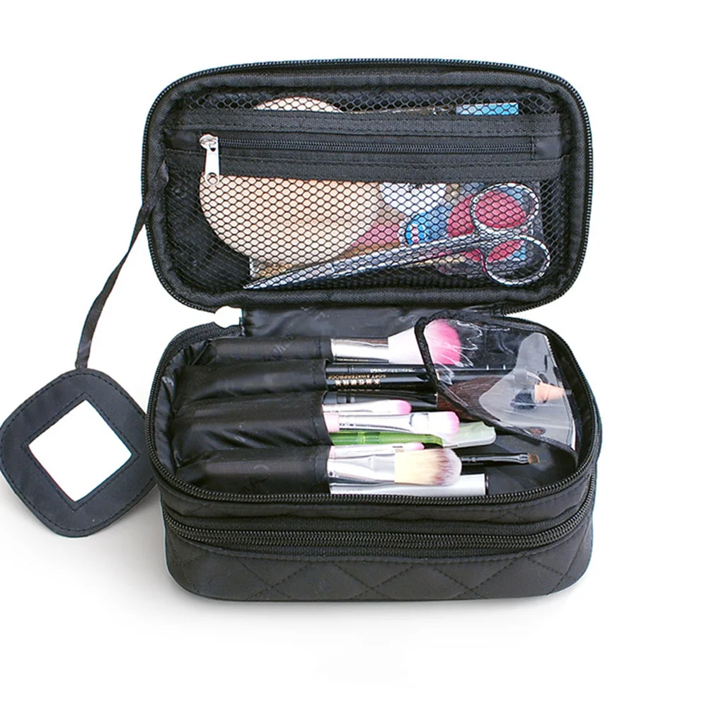 

1pc Double Layer Waterproof Cosmetics Storage Bag Travel Toiletry Organizer Portable Wash Pouch For Women Men Makeup Bag