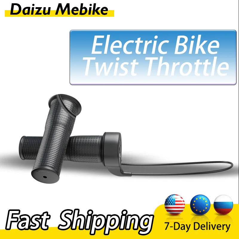 

Twist Throttle Electric Bicycle Speed Control Waterproof Plug Motor Ebike Full Twist Scooter Accessories Grip Handle