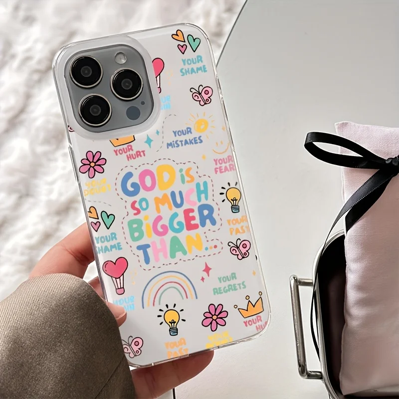 Plating Phone Case For Samsung Galaxy A55 A57 Ultra S26 S25 S23 Plus A55 A37 A36 A06 A17 A27 GOD Is So Much BIGGER THAN Cover