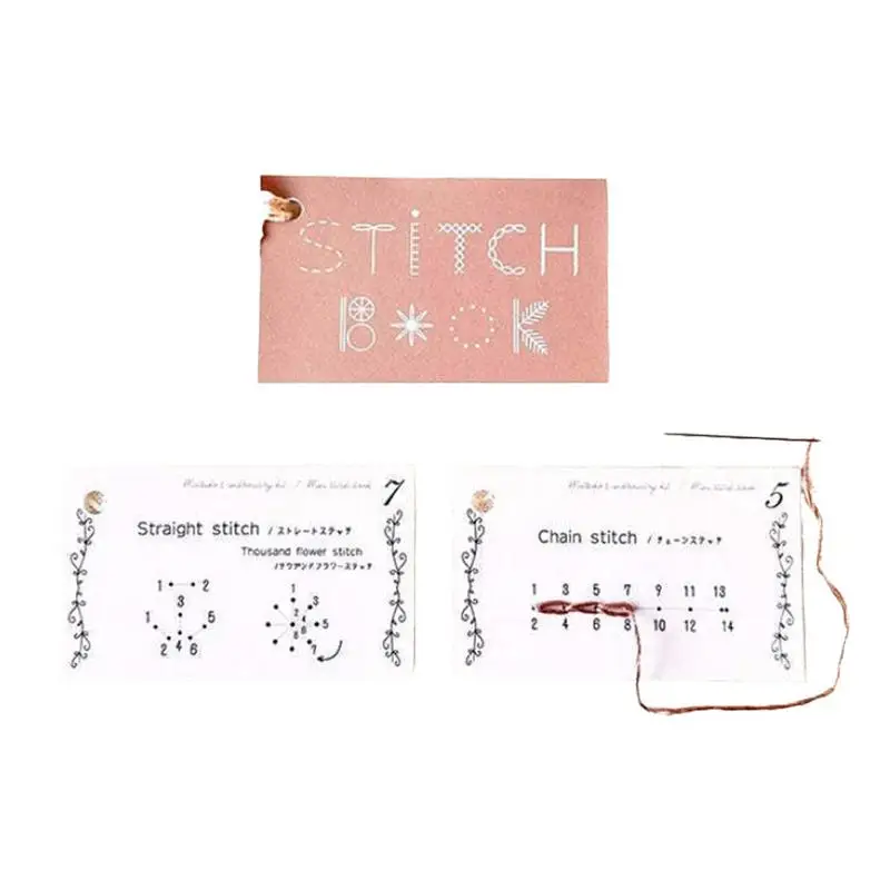 DIY Creative Mini Sewing Card Set,Elevate Your Sewing Skills,Embroidery Stitches Book,Learn a Variety of Sewing Techniques