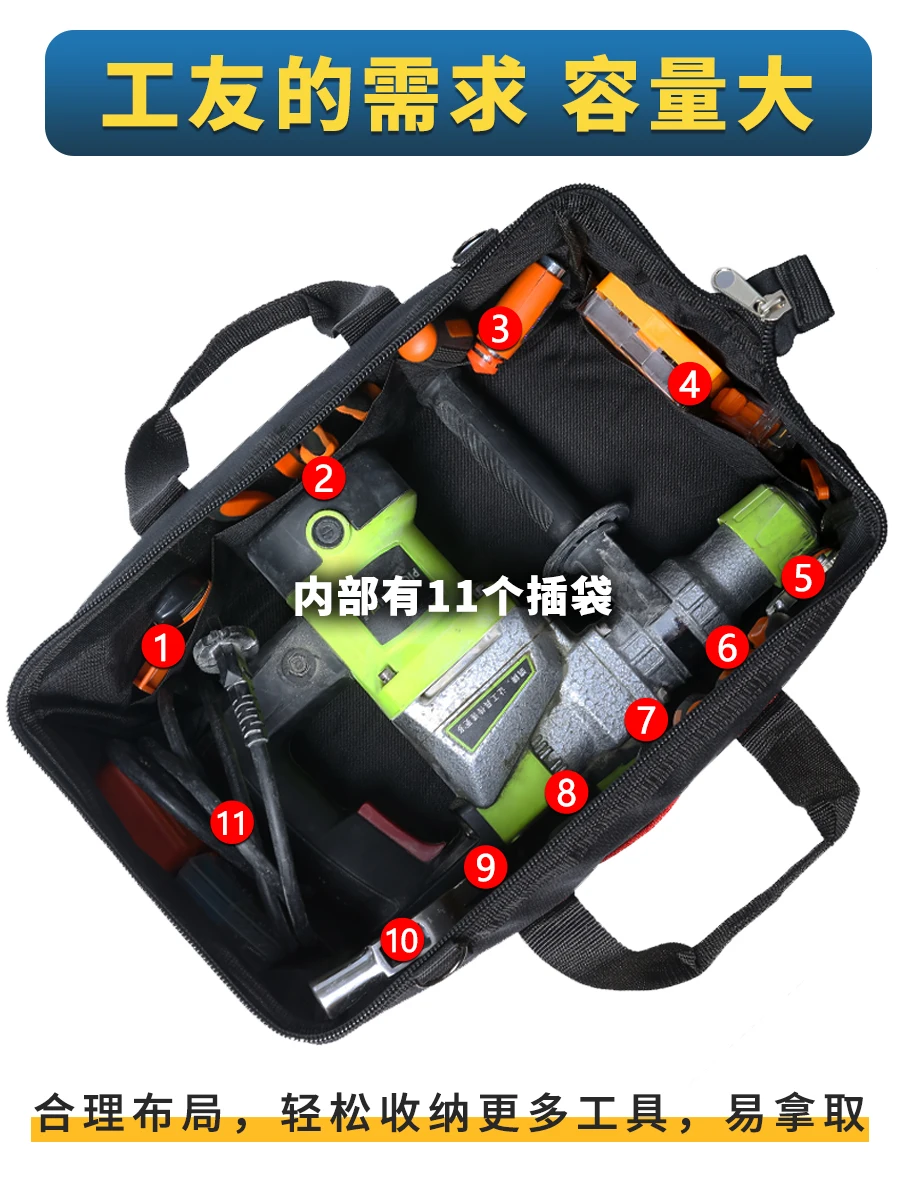 Special toolkit for air conditioner maintenance, multi-functional portable installation shoulder bag, suitable for Glimei Haier