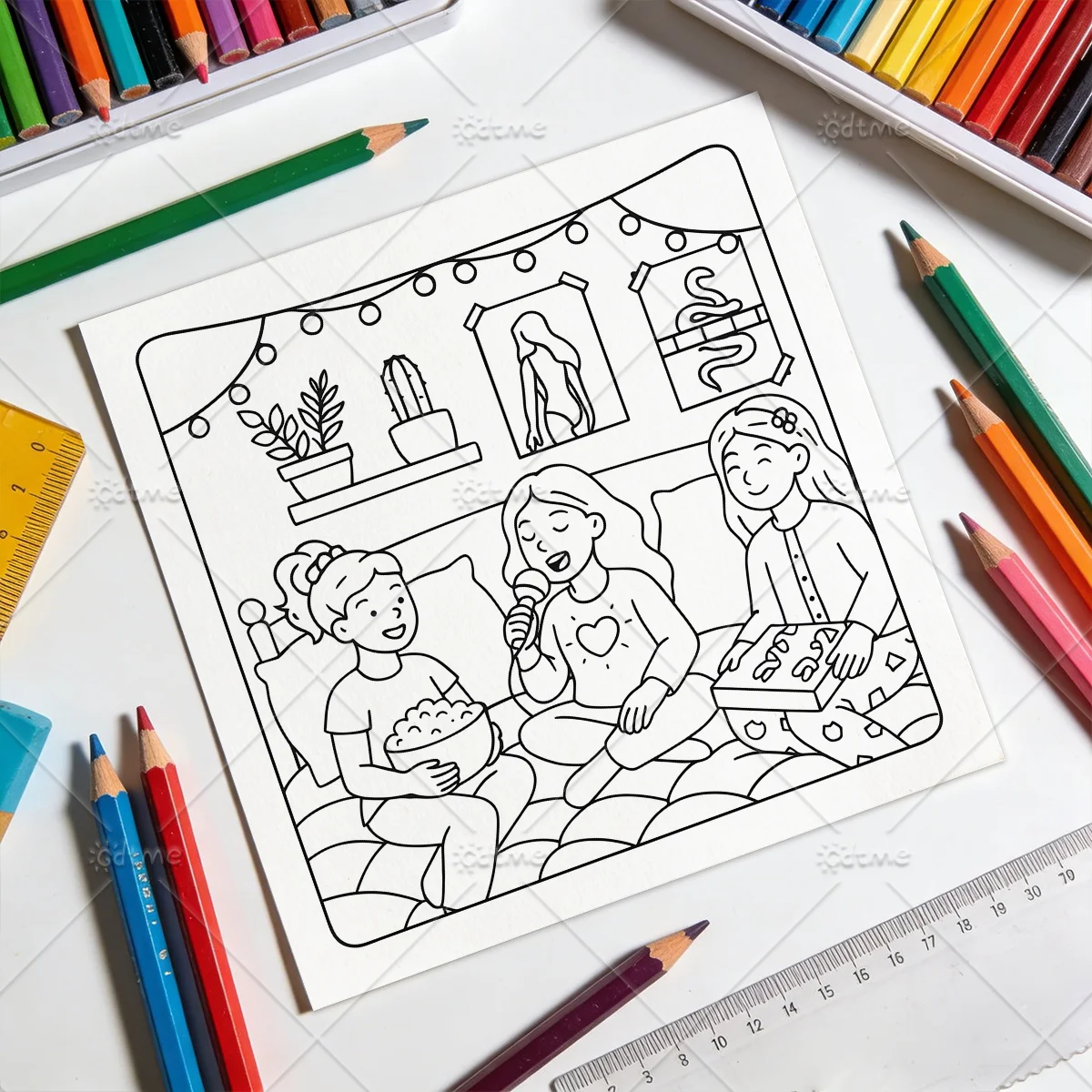 COZY BESTIE Malbuch mit Kühnen und Einfachen Mustern für Erwachsene Niedliches Zeichenbuch Perfektes Geschenk für Partys und Geburtstage ﻿ – Detail 5