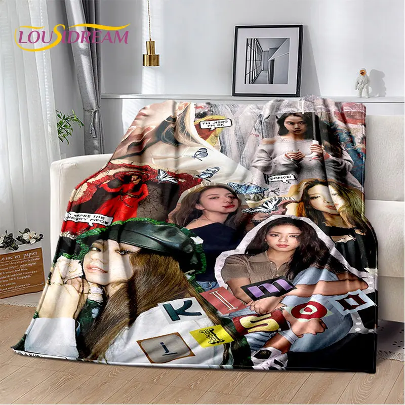 3D-плед K-pop с изображением Blackpink (Лиса, Джису, Дженни, Розэ), мягкий плюшевый плед, фланелевое покрывало для гостиной, спальни, кровати, дивана, HD