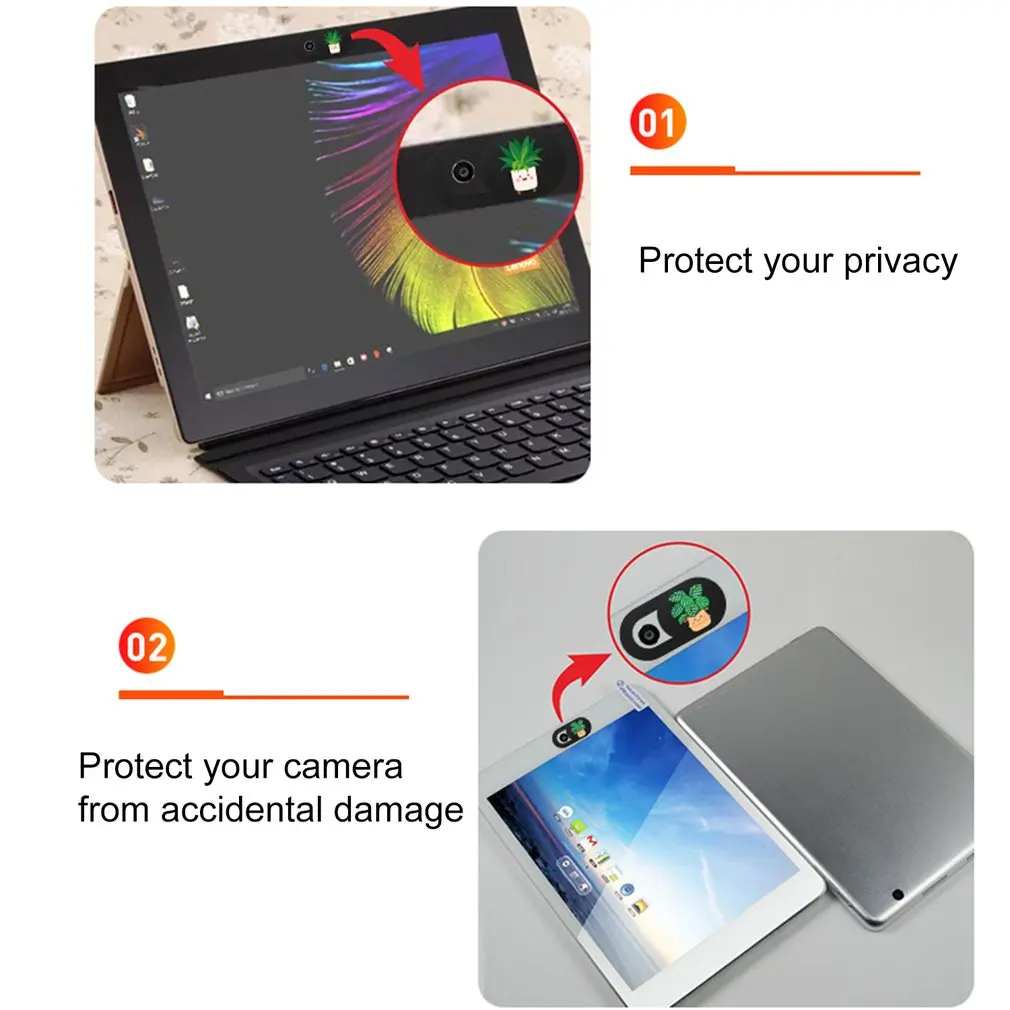 6 stücke niedliche Pflanze Webcam Kamera Abdeckung Telefon Objektiv Schutzhülle Kamera Maskierung Aufkleber Computer Privatsphäre Abdeckung für Laptop