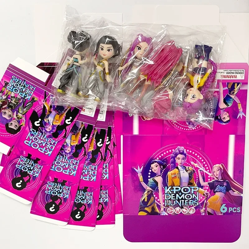 ฟิกเกอร์อนิเมะ Kpop Demon Hunters รูปปั้น PVC ของสะสม รุ่นรูมิ มิรา โซอี้ กล่องสุ่ม ของเล่นเด็กชายเด็กหญิง ของขวัญคริสต์มาส ของขวัญวันเกิด ใหม่