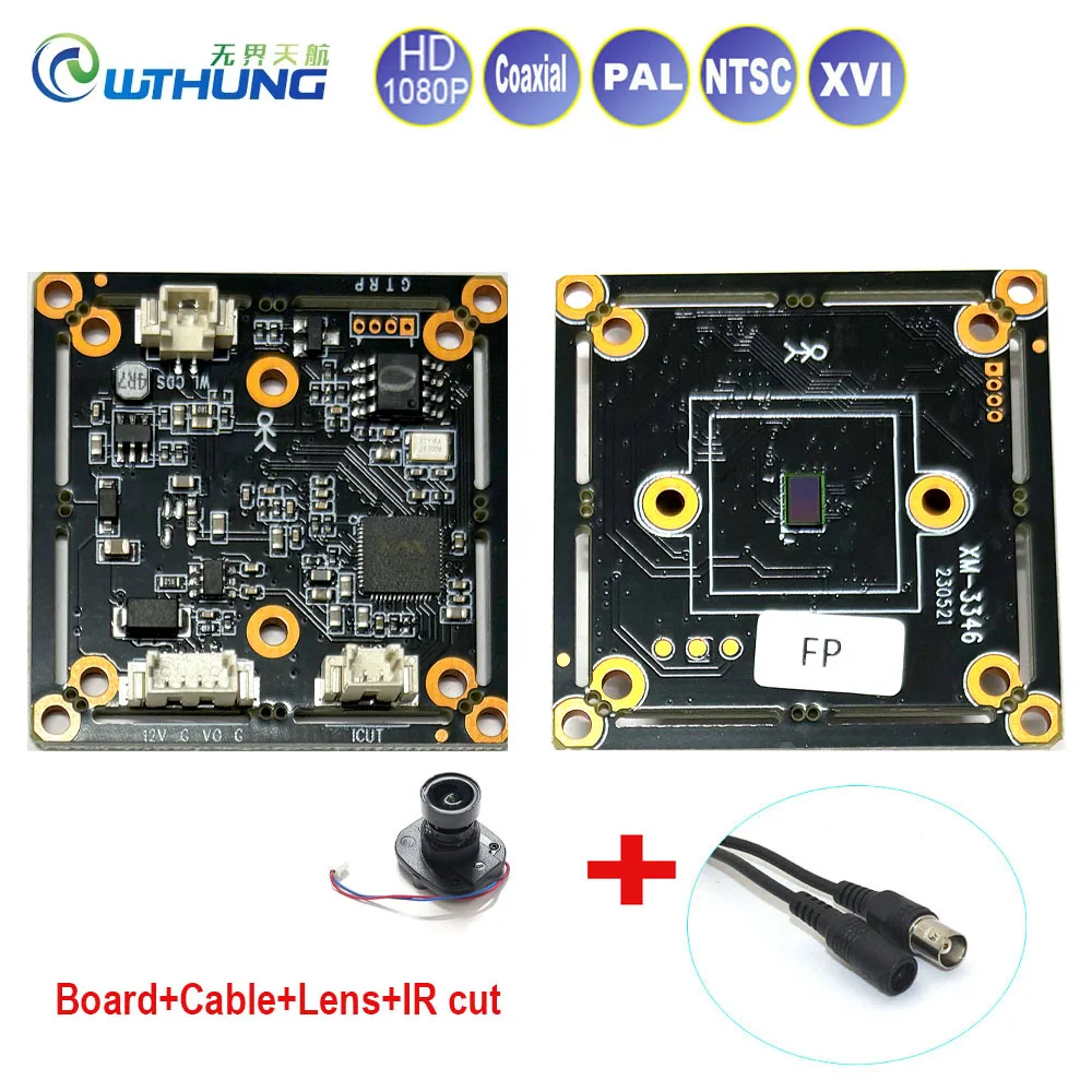 1080P Coaxial Camera Module Board XM330+M1346 AHD/Tvi/Cvi/Cvbs PCB For 1080N DVR Support UTC XVI Coaxial Control for Xmeye DVR