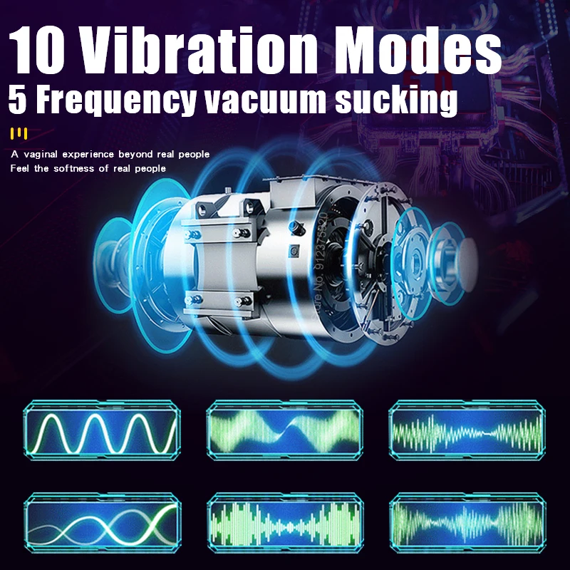 Automatic sucking Male Masturbator With 10 Vibrating Modes Pocket Pussy Masturbator Cup Blowjob Sex Toys for Men Supplies