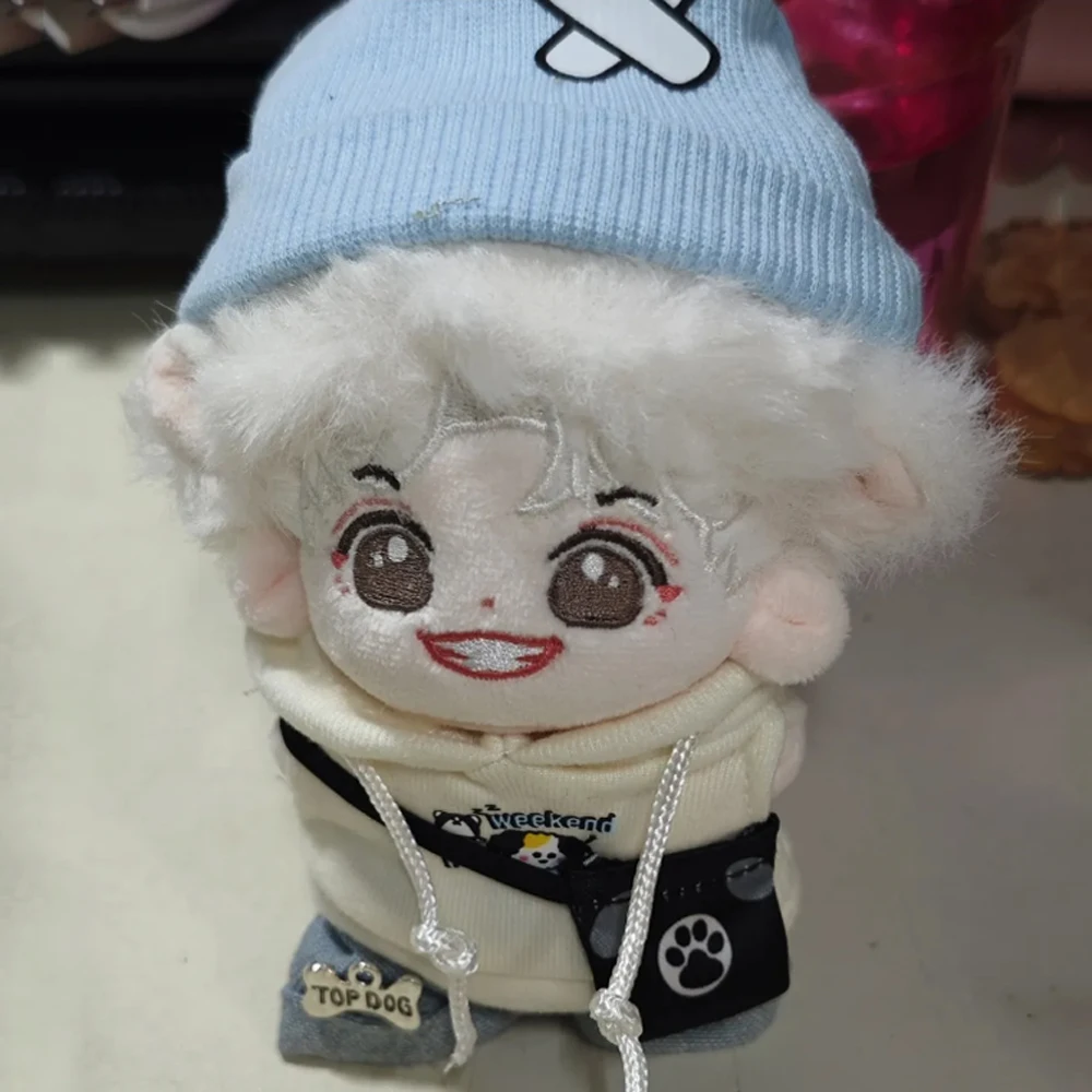 

1 комплект, толстовка с капюшоном для собак, 10 см, хлопковая кукольная одежда, комплект для щенков, маленькая сумка, одежда для куклы, наряд для животных, милый комплект одежды для куклы